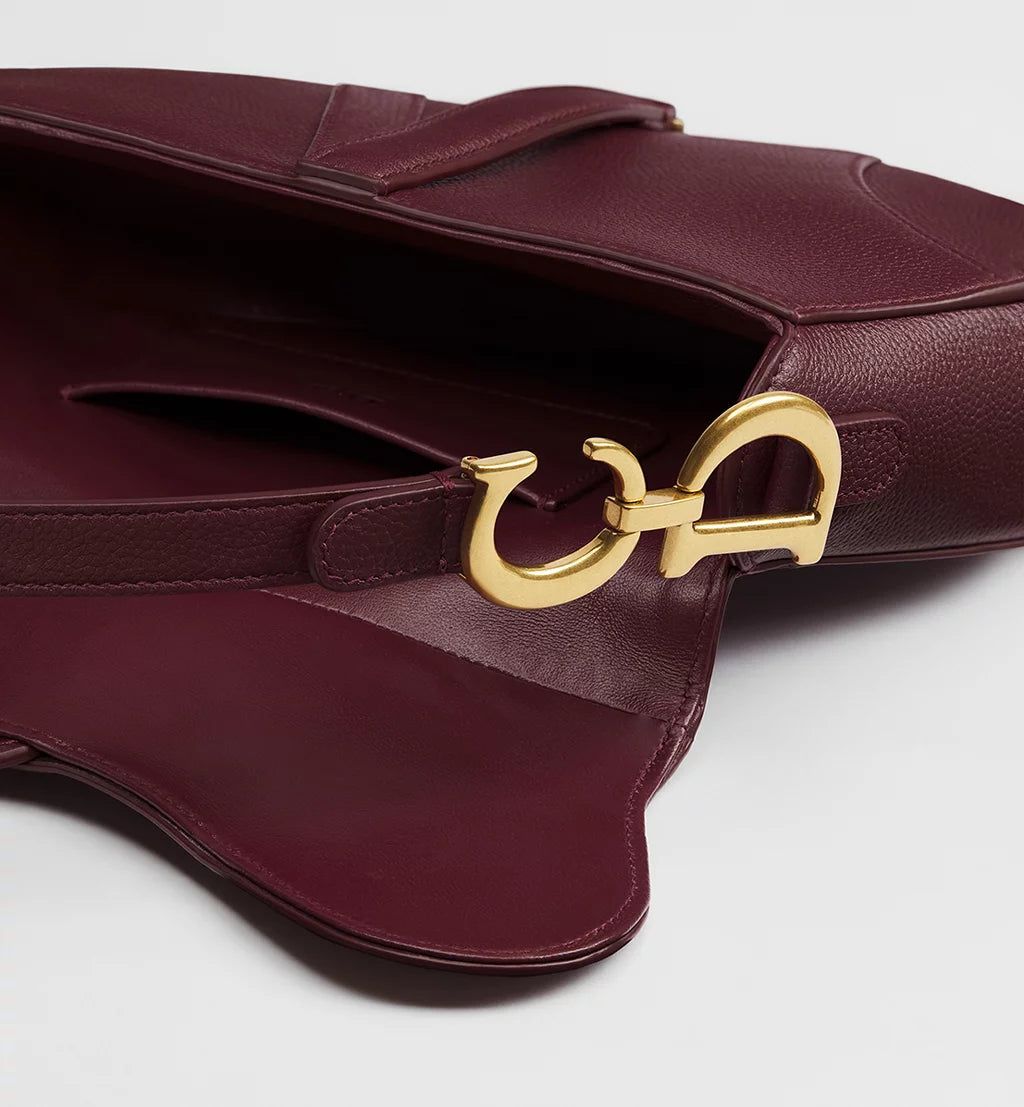 Dior Small Saddle Bag with Strap in Trench Grained Calfskin