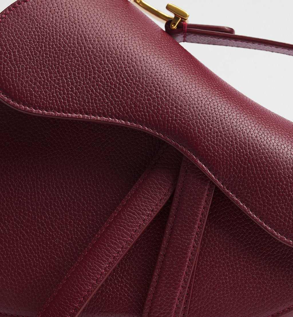 Dior Small Saddle Bag with Strap in Trench Grained Calfskin