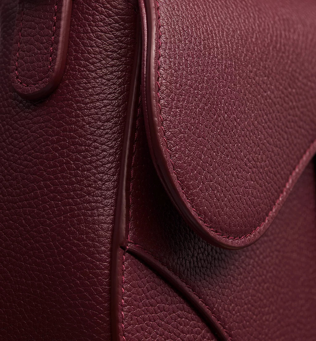 Dior Small Saddle Bag with Strap in Trench Grained Calfskin
