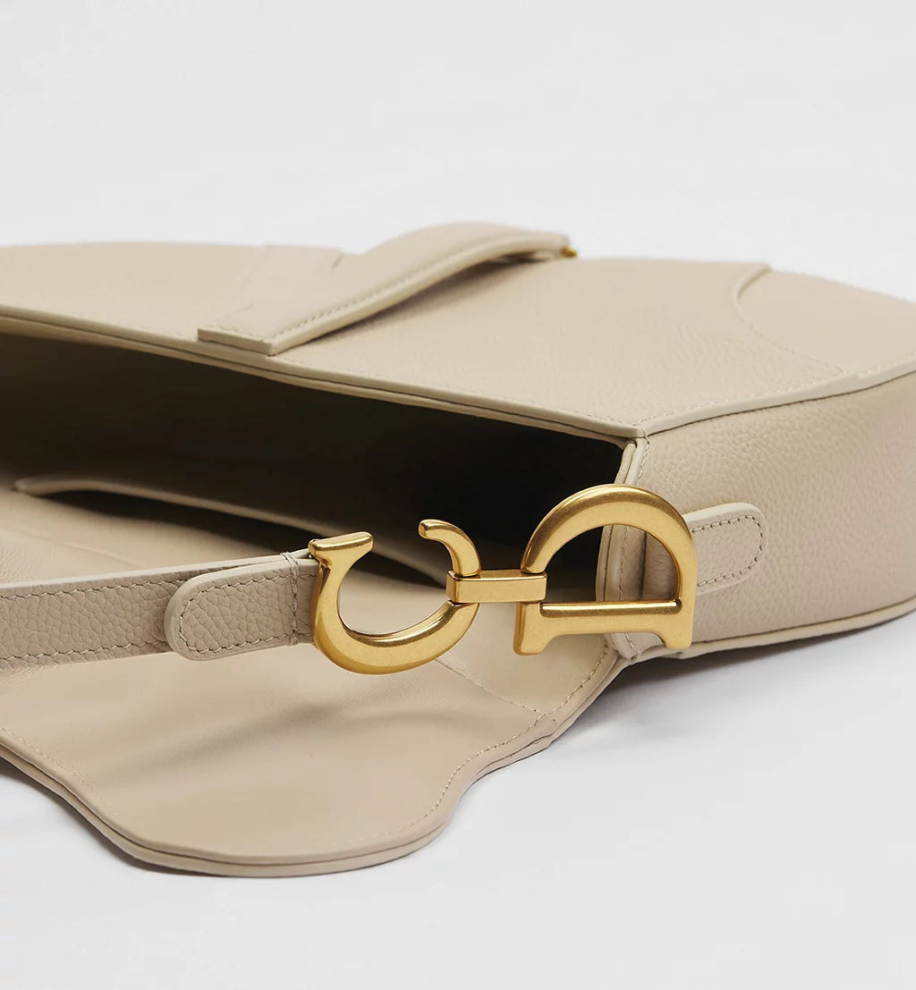 Dior Small Saddle Bag with Strap in Trench Grained Calfskin