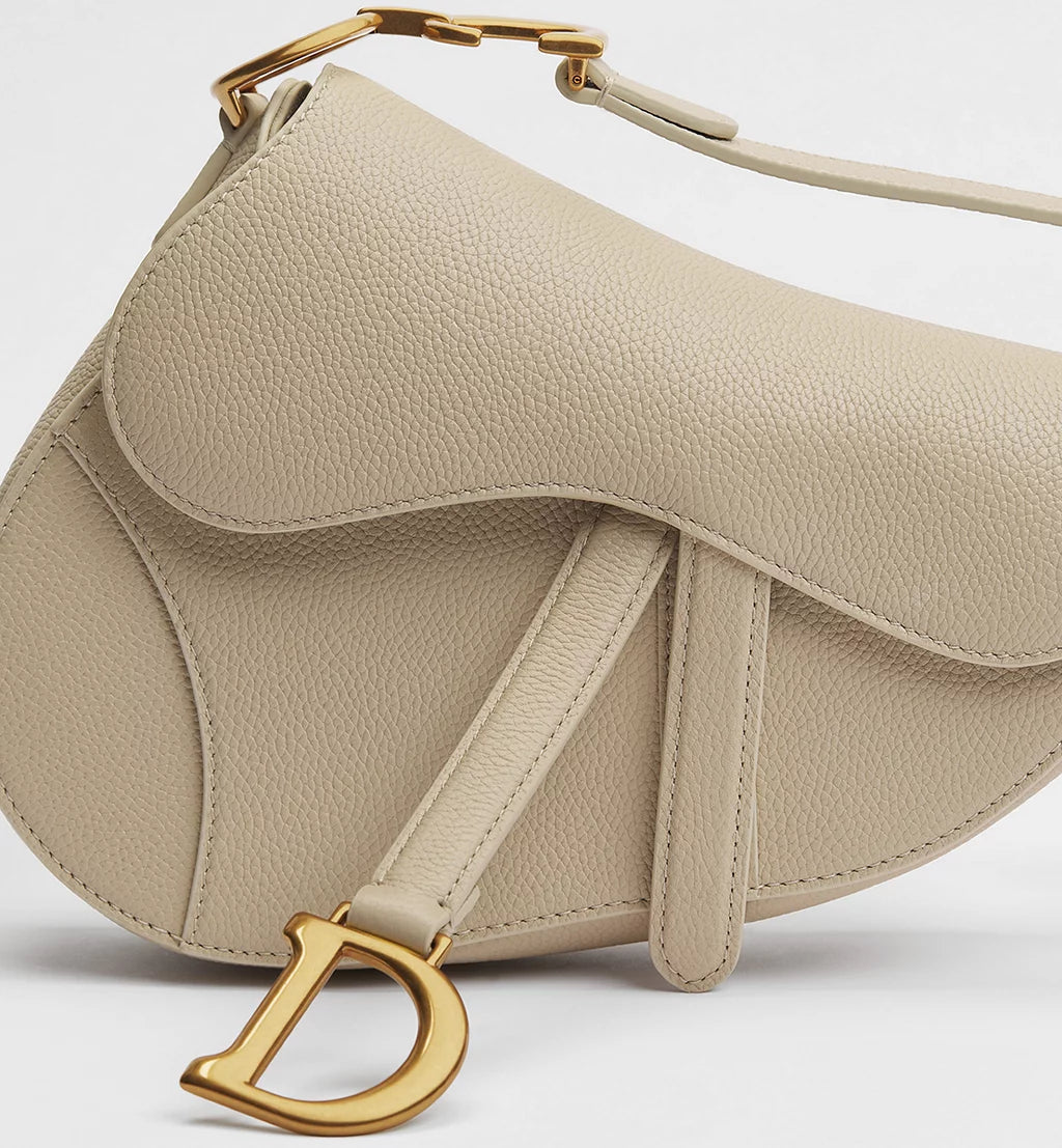Dior Small Saddle Bag with Strap in Trench Grained Calfskin