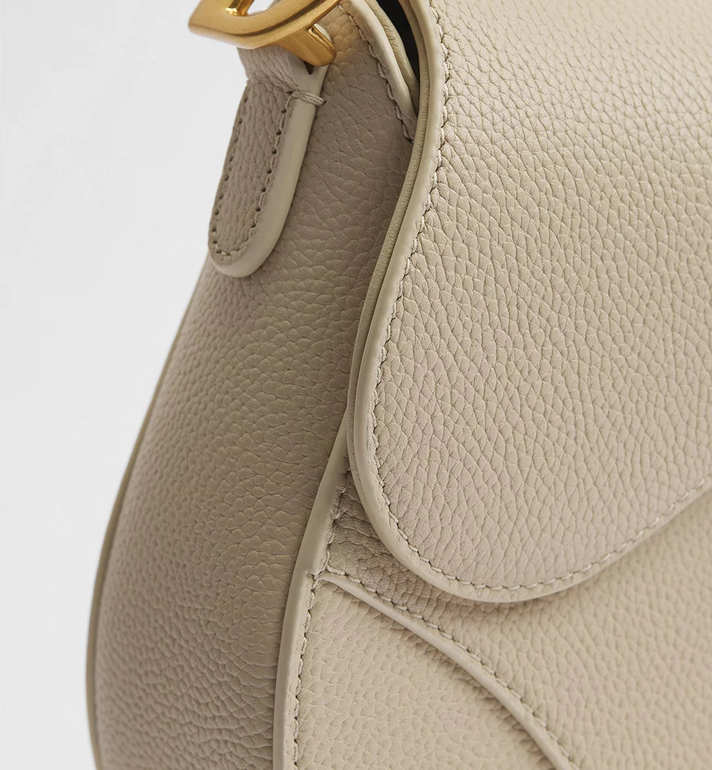 Dior Small Saddle Bag with Strap in Trench Grained Calfskin