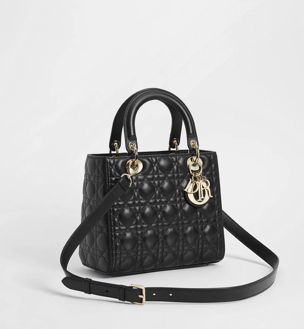Dior Medium Lady Dior Bag in Black Cannage Lambskin