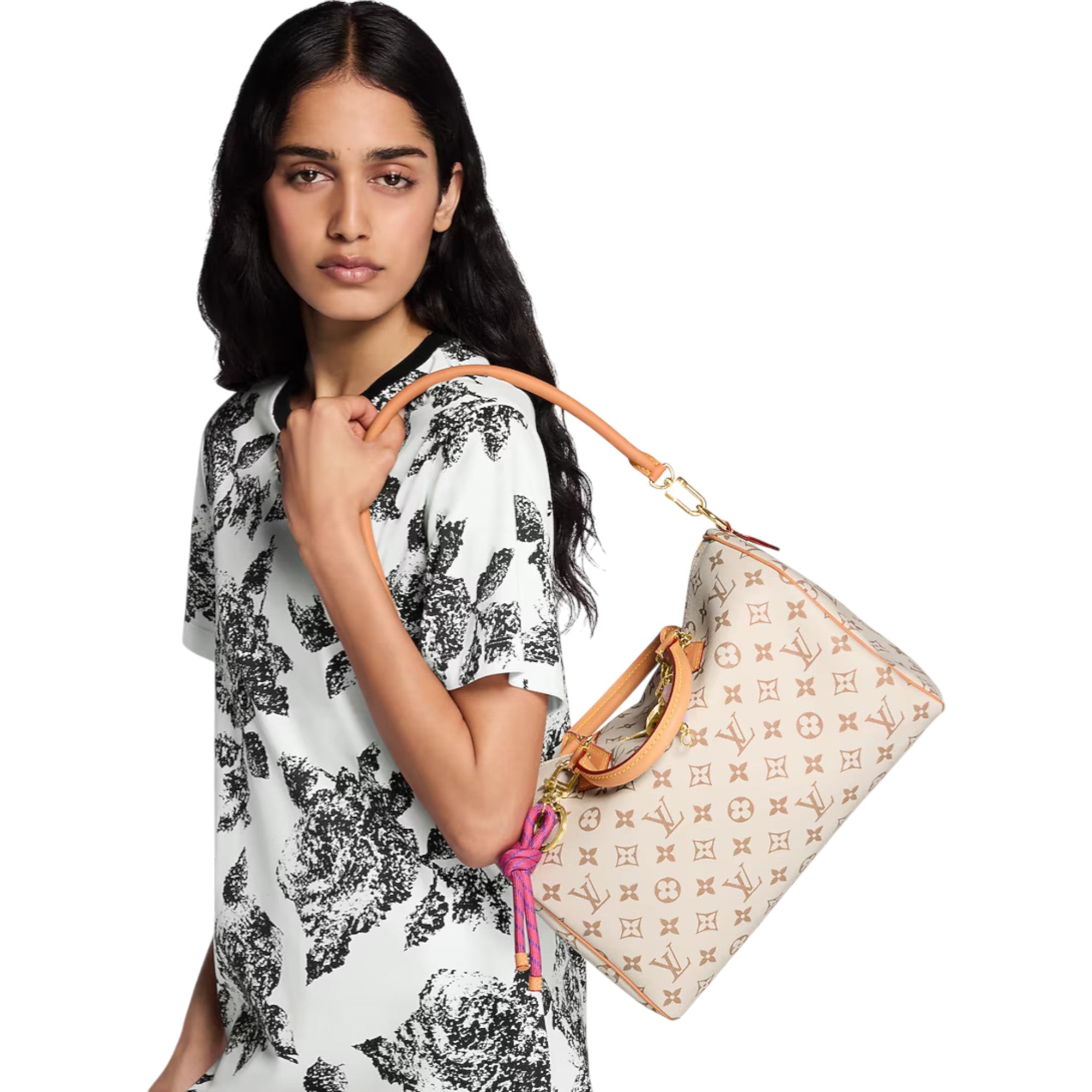 Speedy Soft 30 Lucky Monogram Dune Pink