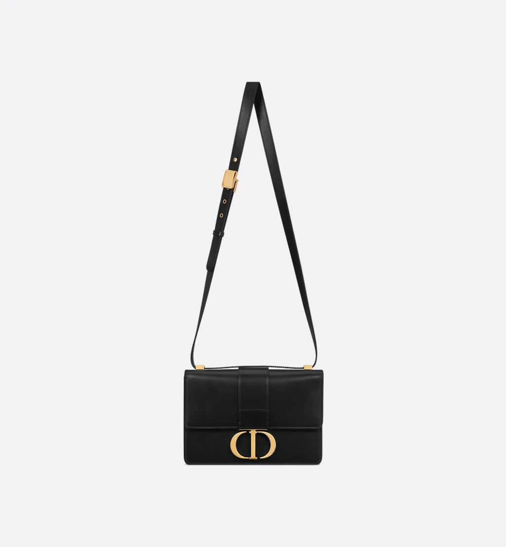 Dior 30 Montaigne Bag in Black Box Calfskin