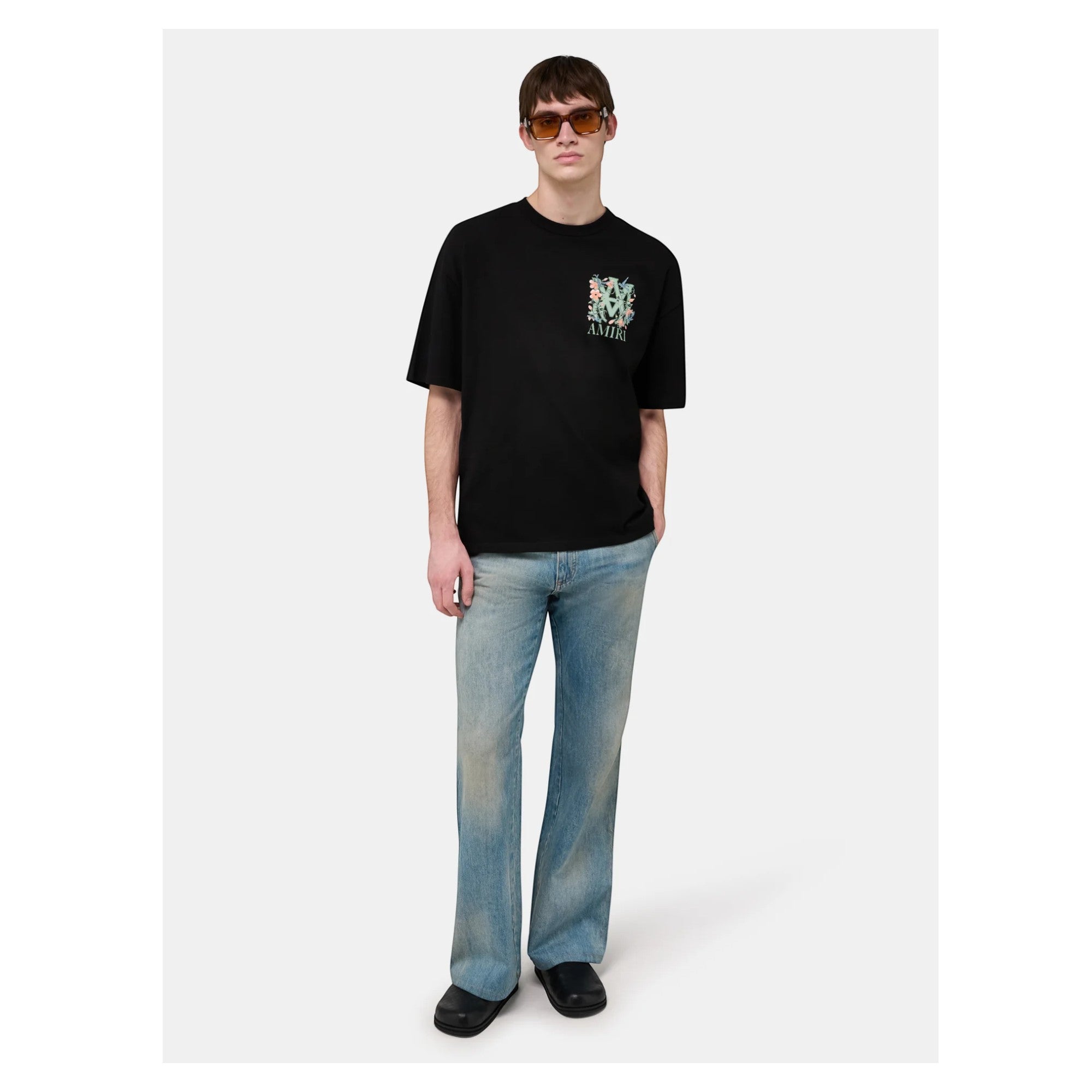 MA Floral Oversized T-Shirt Black