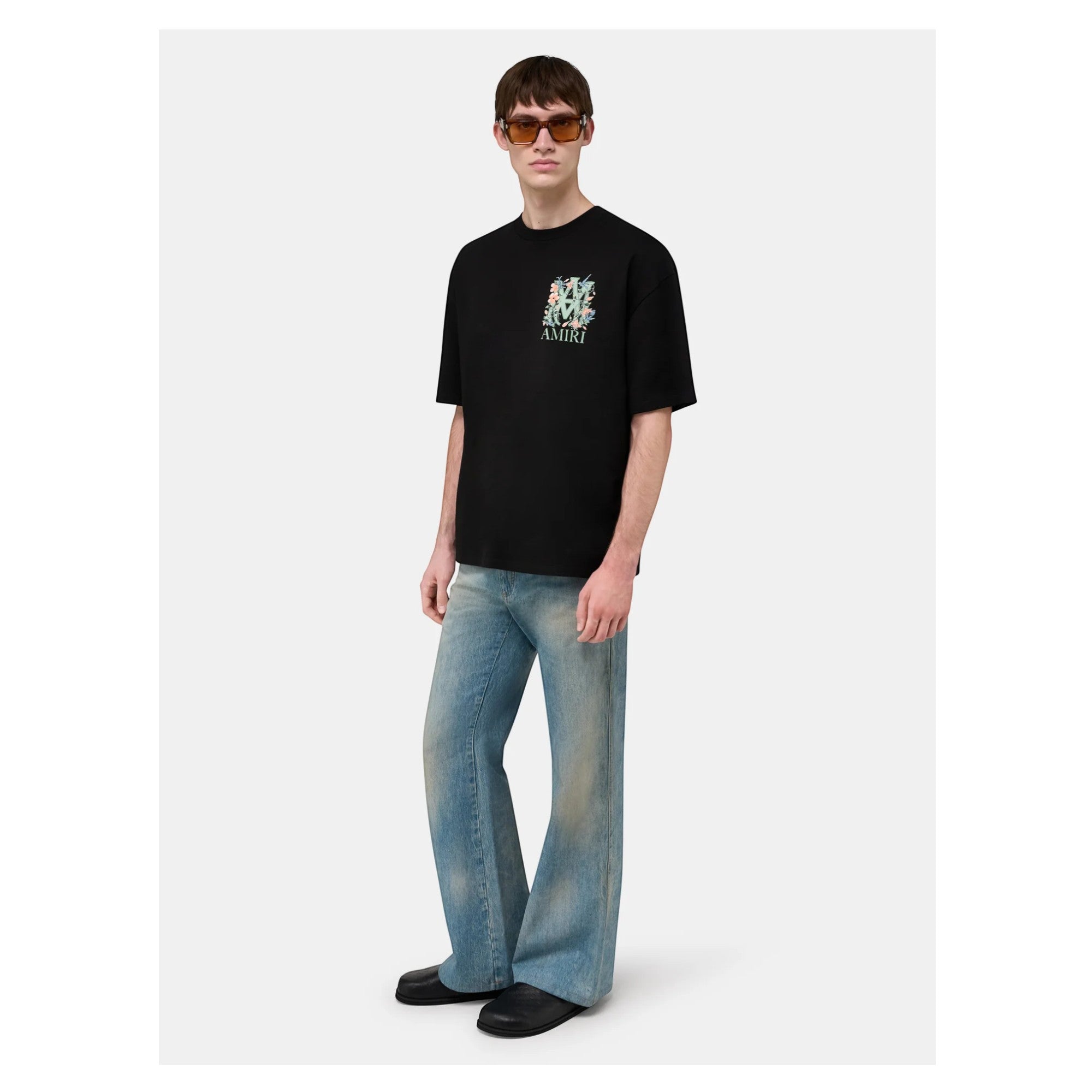 MA Floral Oversized T-Shirt Black