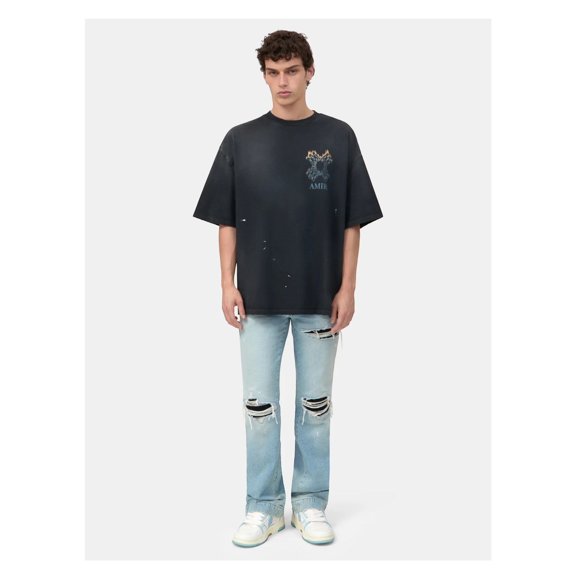 MA Quad Flames Oversized T-Shirt Black