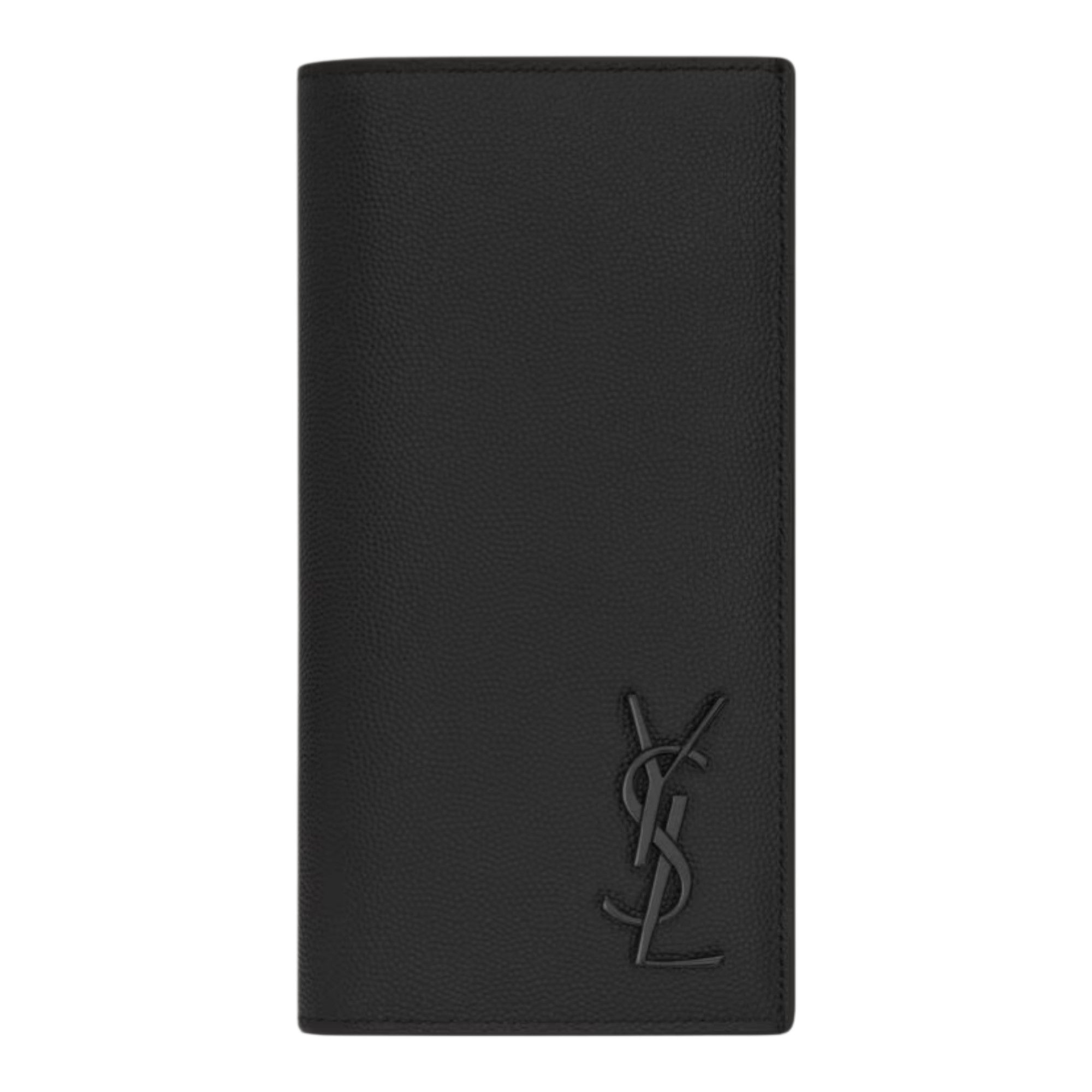 Saint Laurent Cassandre Continental Wallet in Grain de Poudre Leather Black