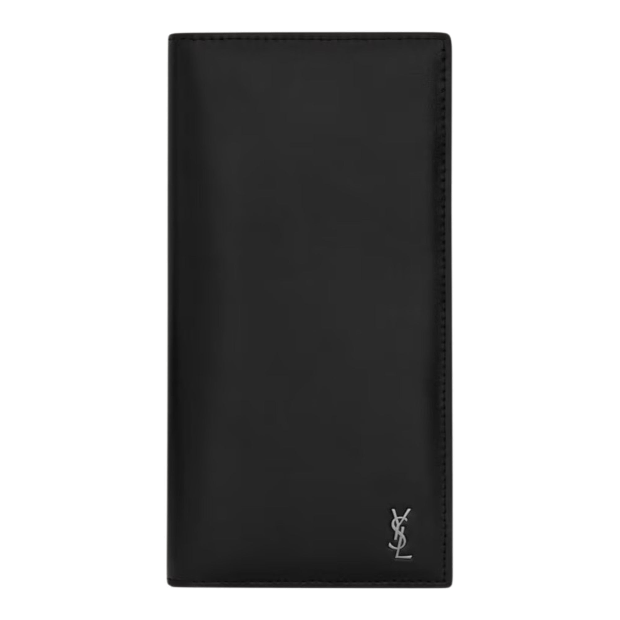Saint Laurent Tiny Cassandre Continental Wallet in Matte Leather Black