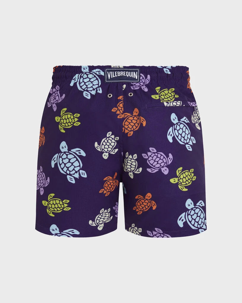 Micro-Perforated Ultra-Light Packable Swim Trunks Tortues Multicolores