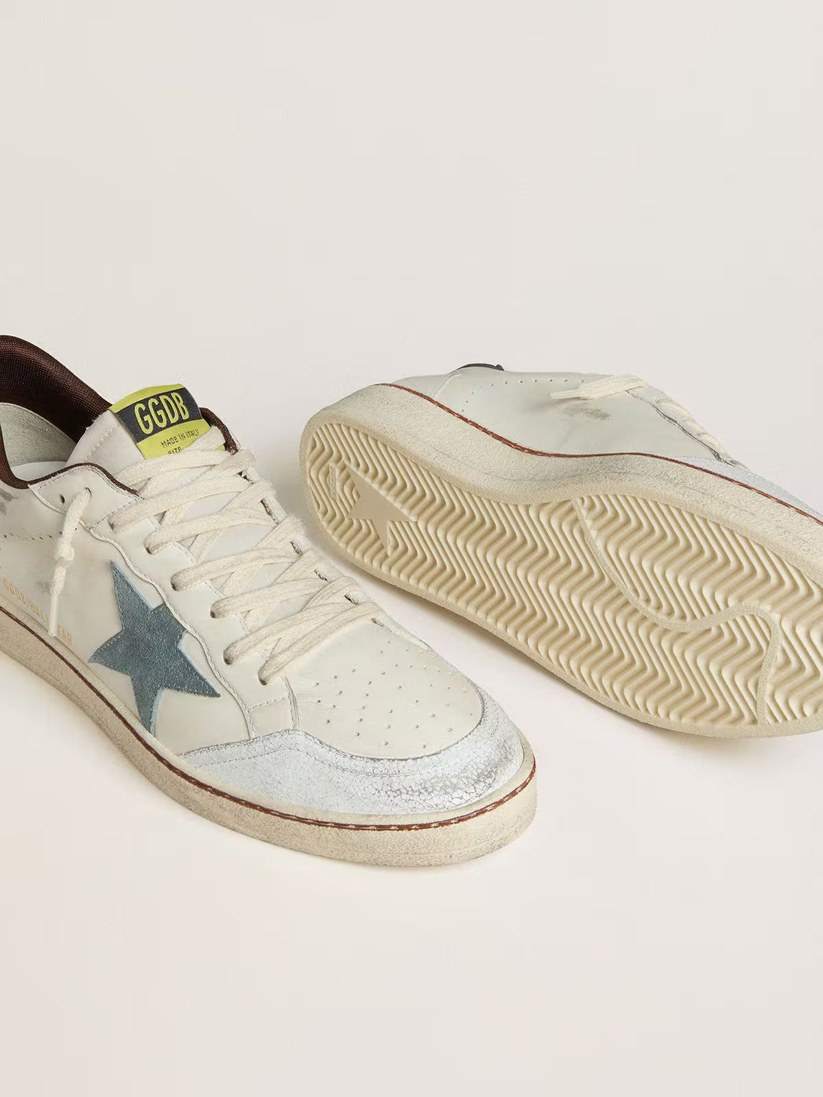 Ball Star Sneakers White / Light Blue / Brown