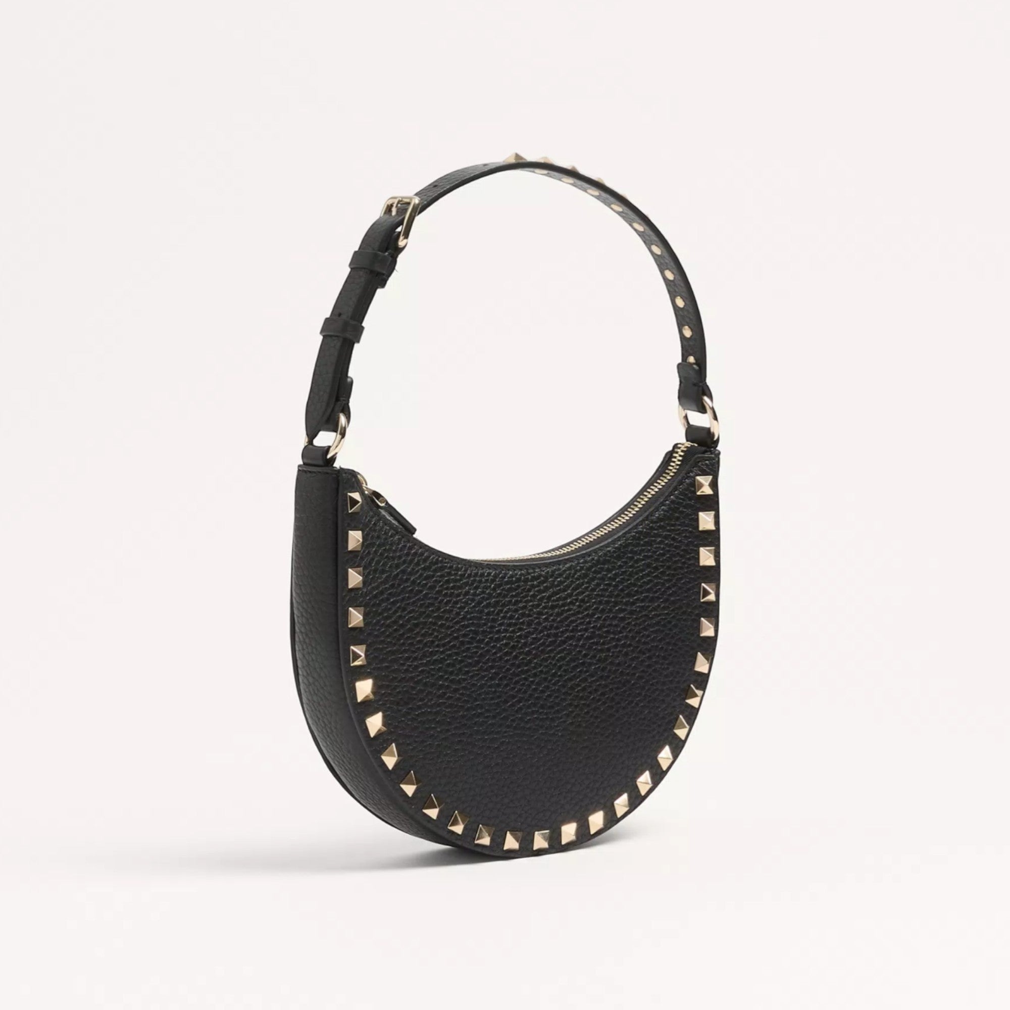 Rockstud Mini Hobo Bag Black