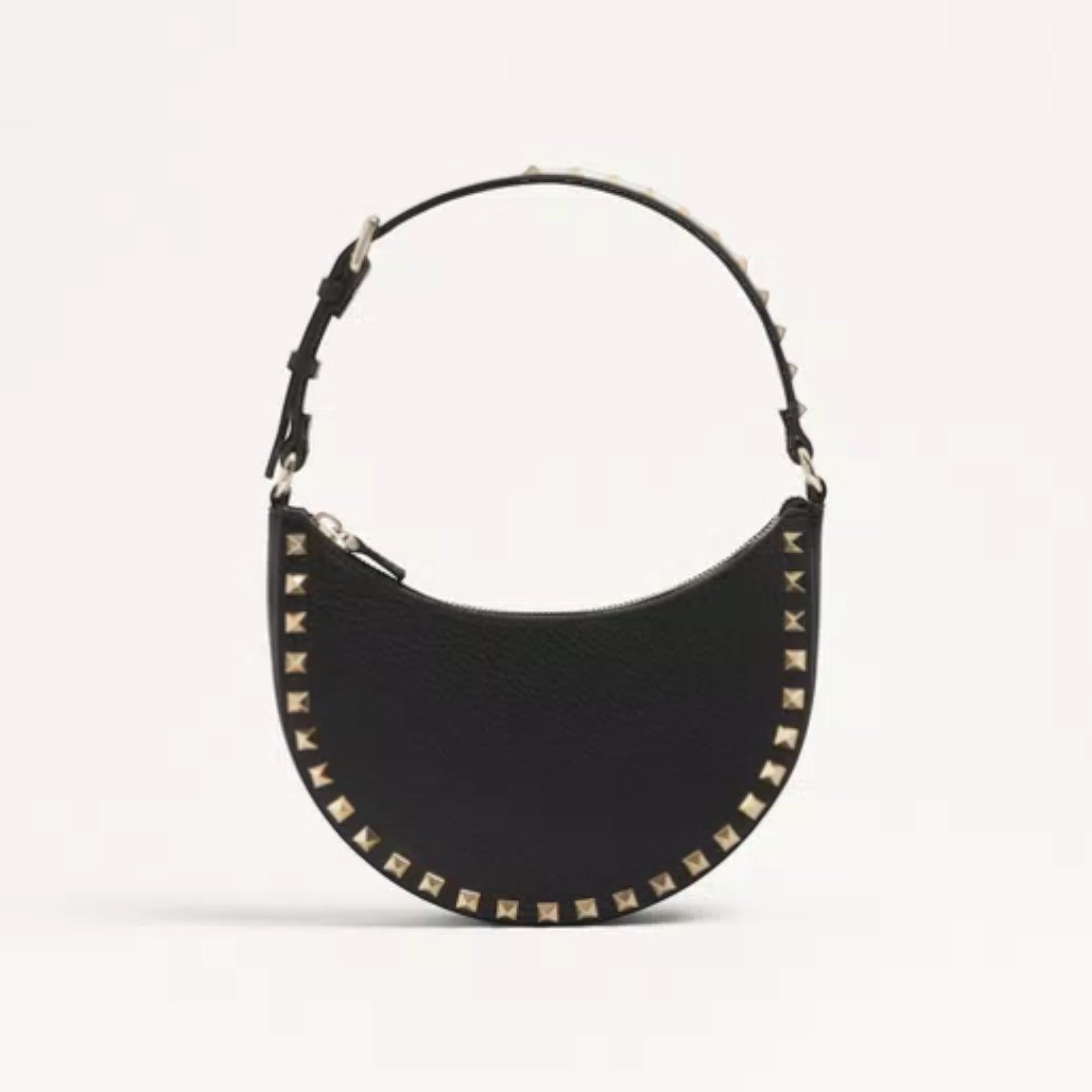 Rockstud Mini Hobo Bag Black