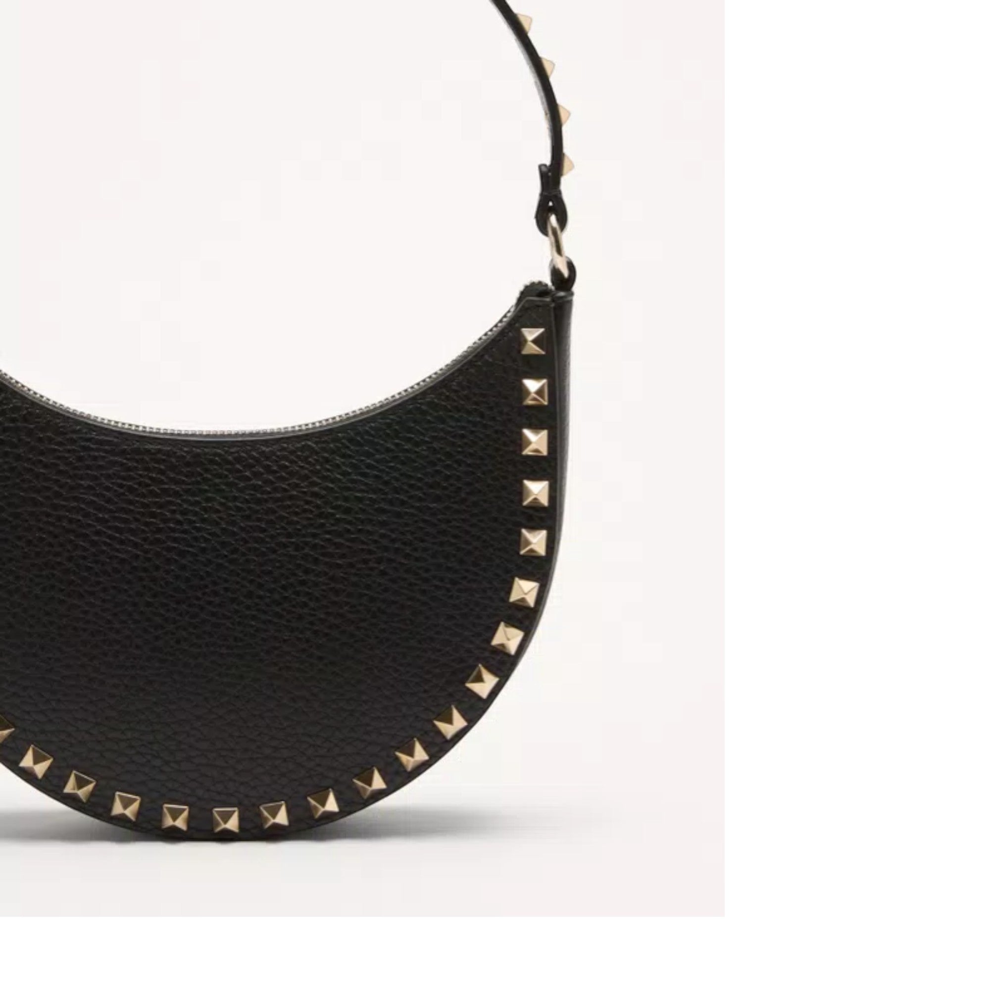 Rockstud Mini Hobo Bag Black