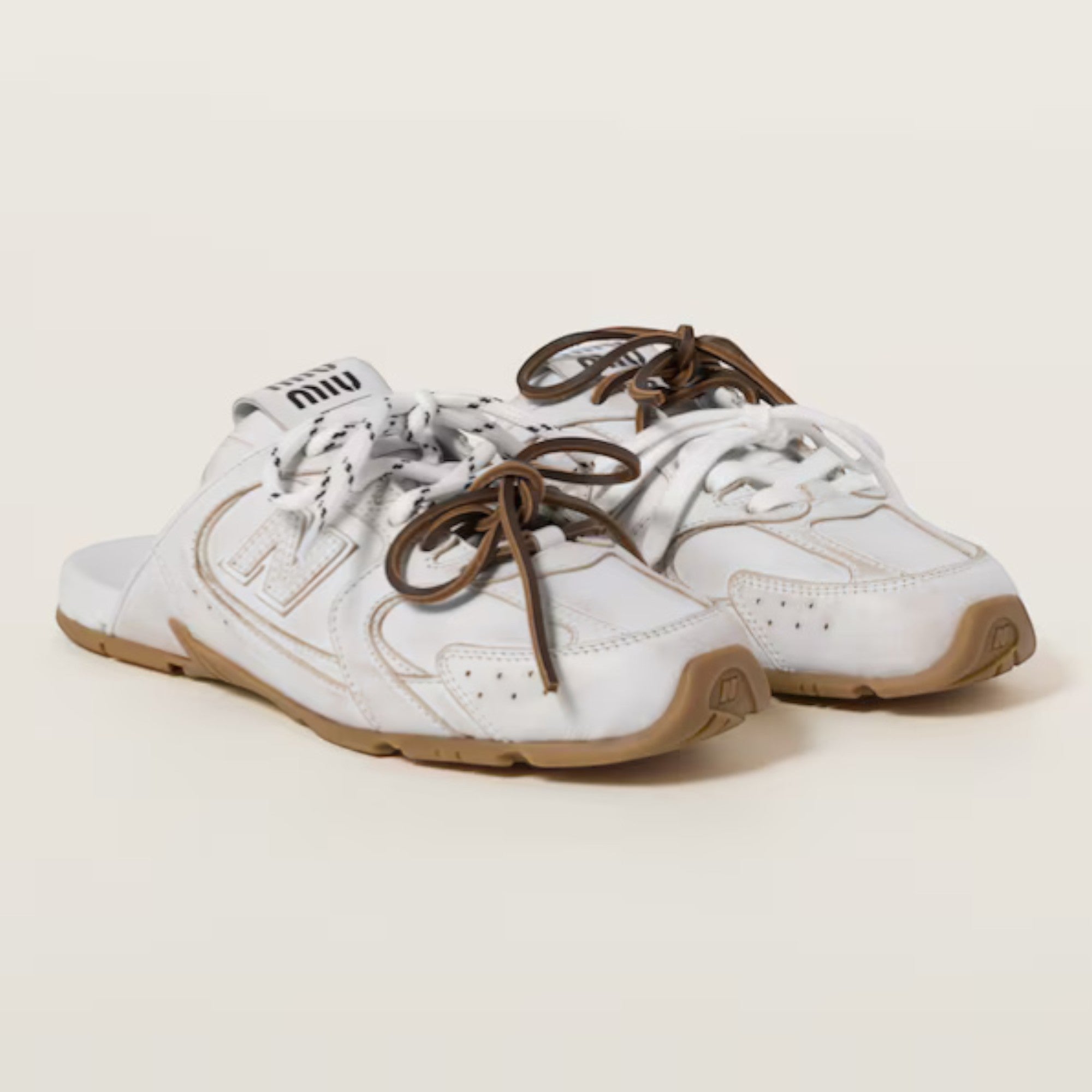 530 SL Deco Calf Leather Mules White