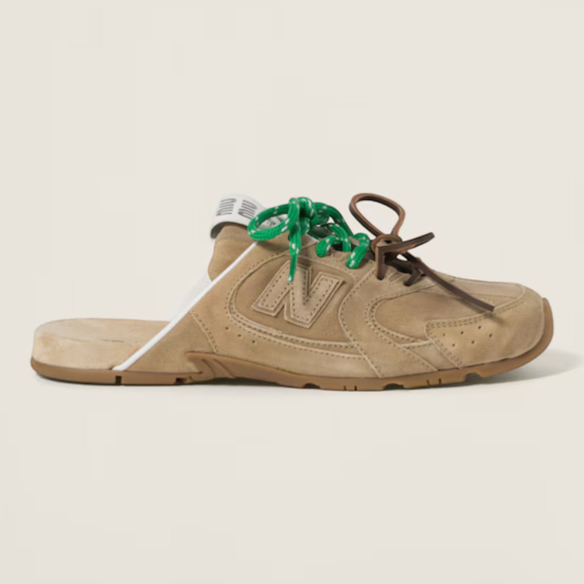 530 SL Faded Suede Mules Ecru