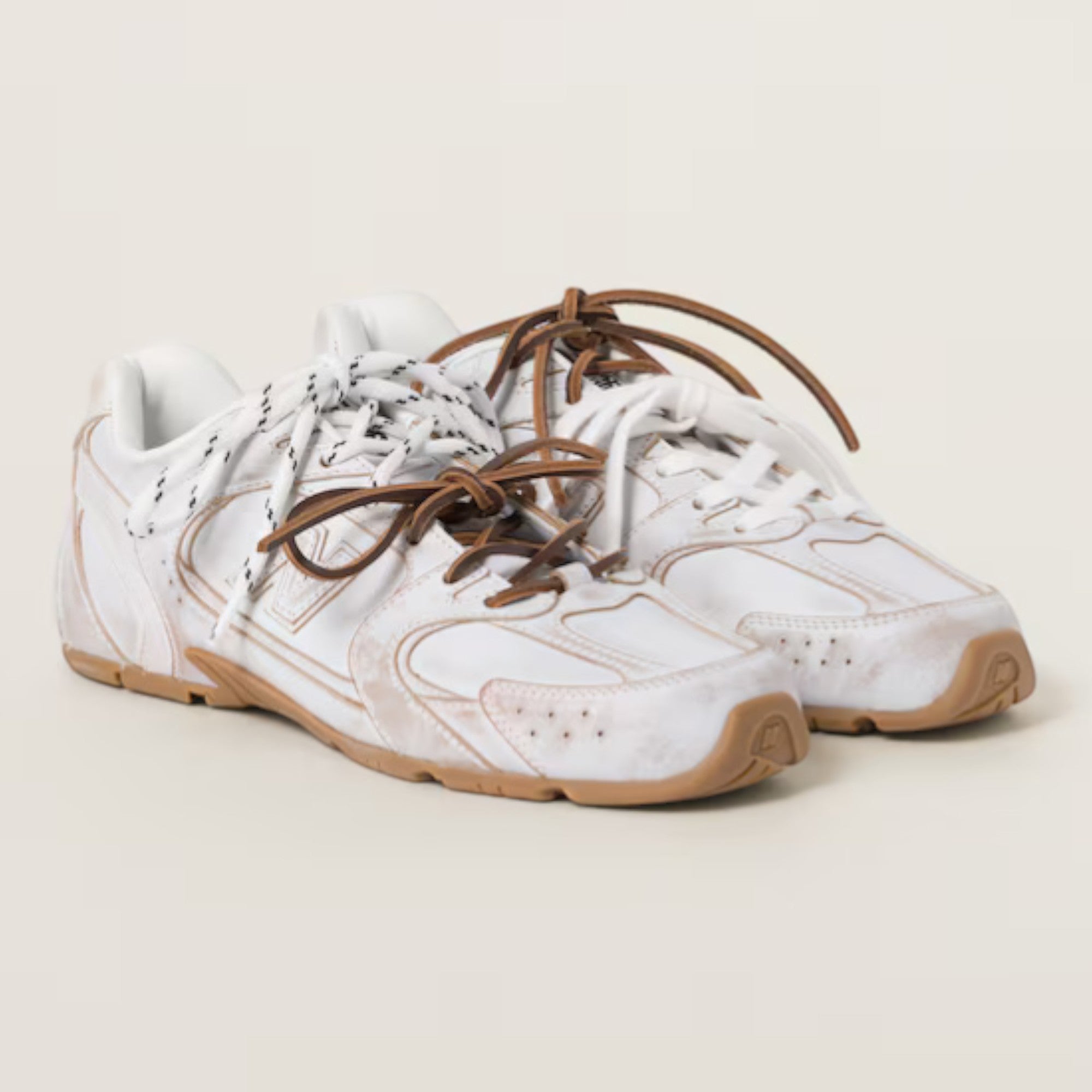 530 SL Leather Sneakers White