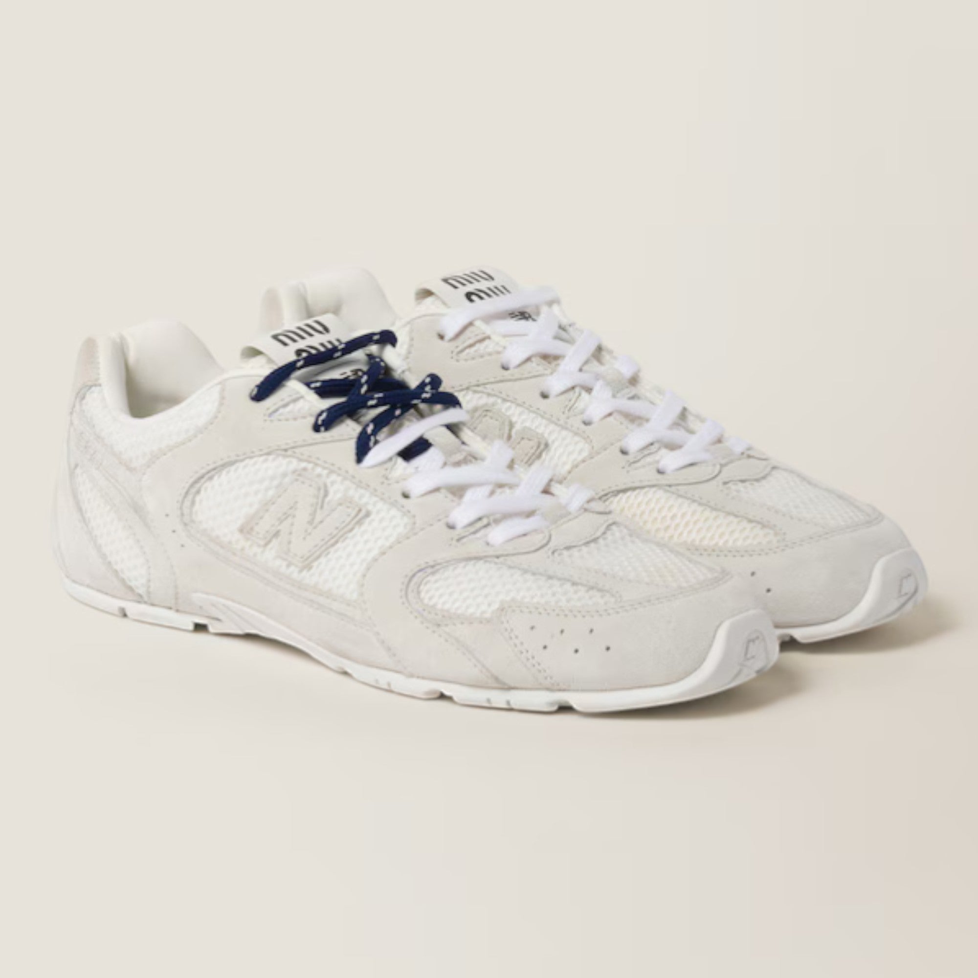 530 SL Suede and Mesh Sneakers White