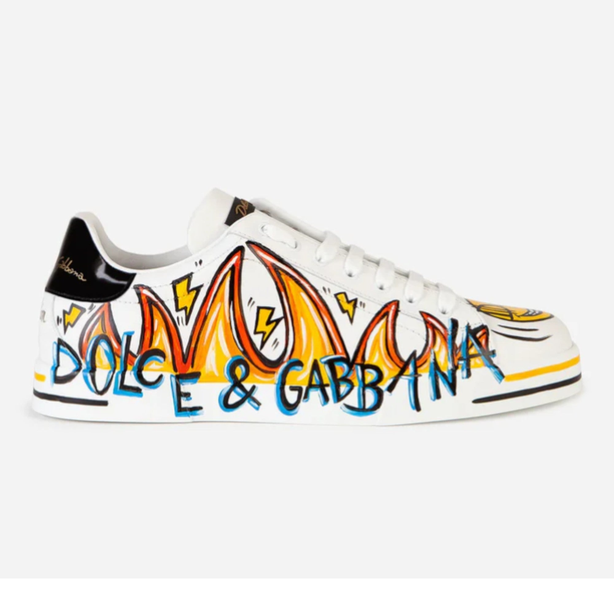 Limited Edition Portofino Sneakers with Flame Graphic