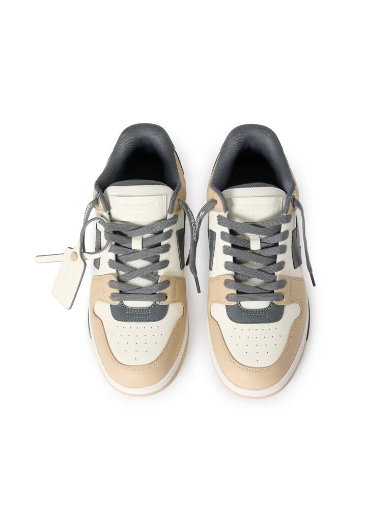 Off-White Out Of Office Sneakers in Beige and Dark Grey