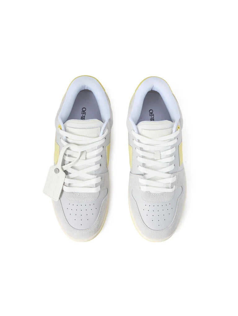 Off-White Out Of Office Sneakers in Medium Grey/Yellow
