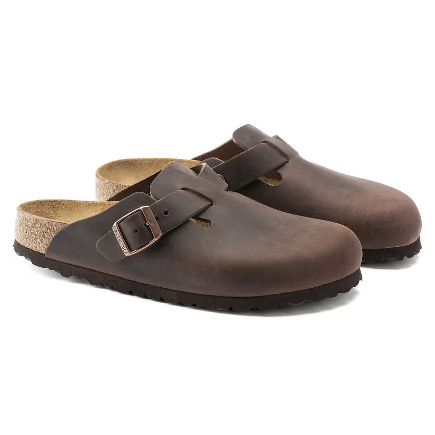 Birkenstock Boston Soft Footbed in Habana Oiled Leather