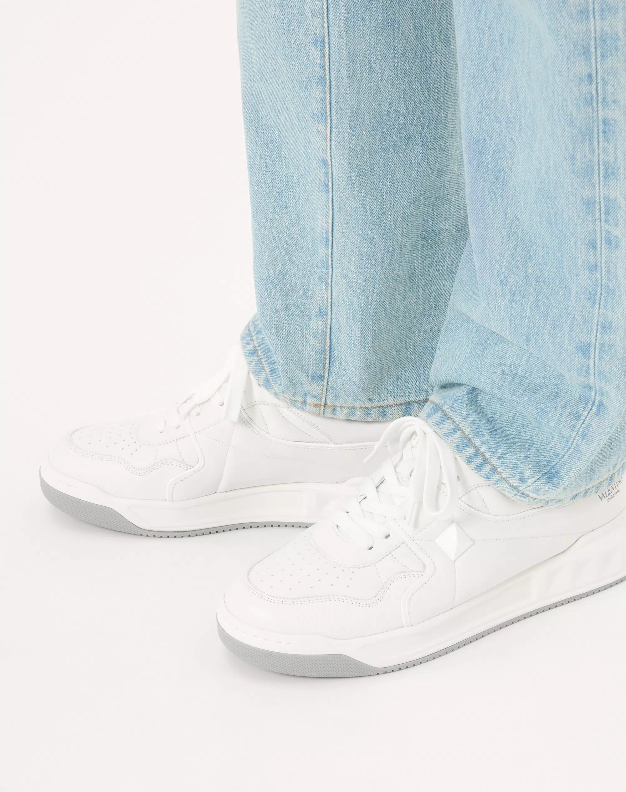 Valentino One Stud Low-Top Nappa Sneaker White