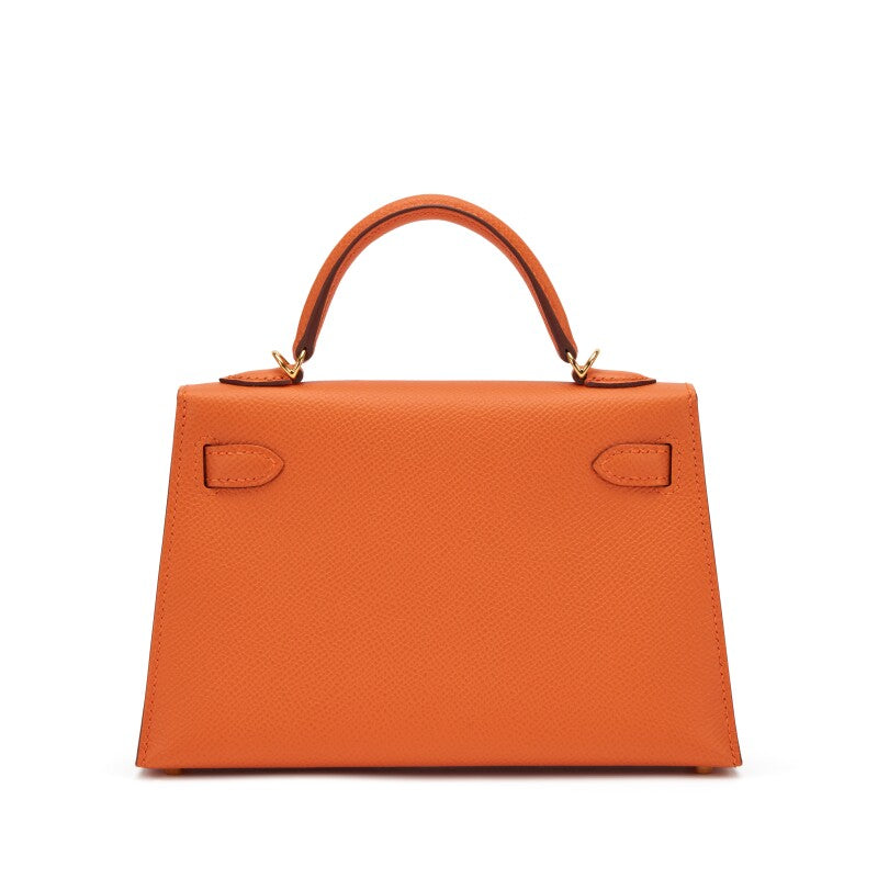 Orange Epsom Leather Gold Hardware