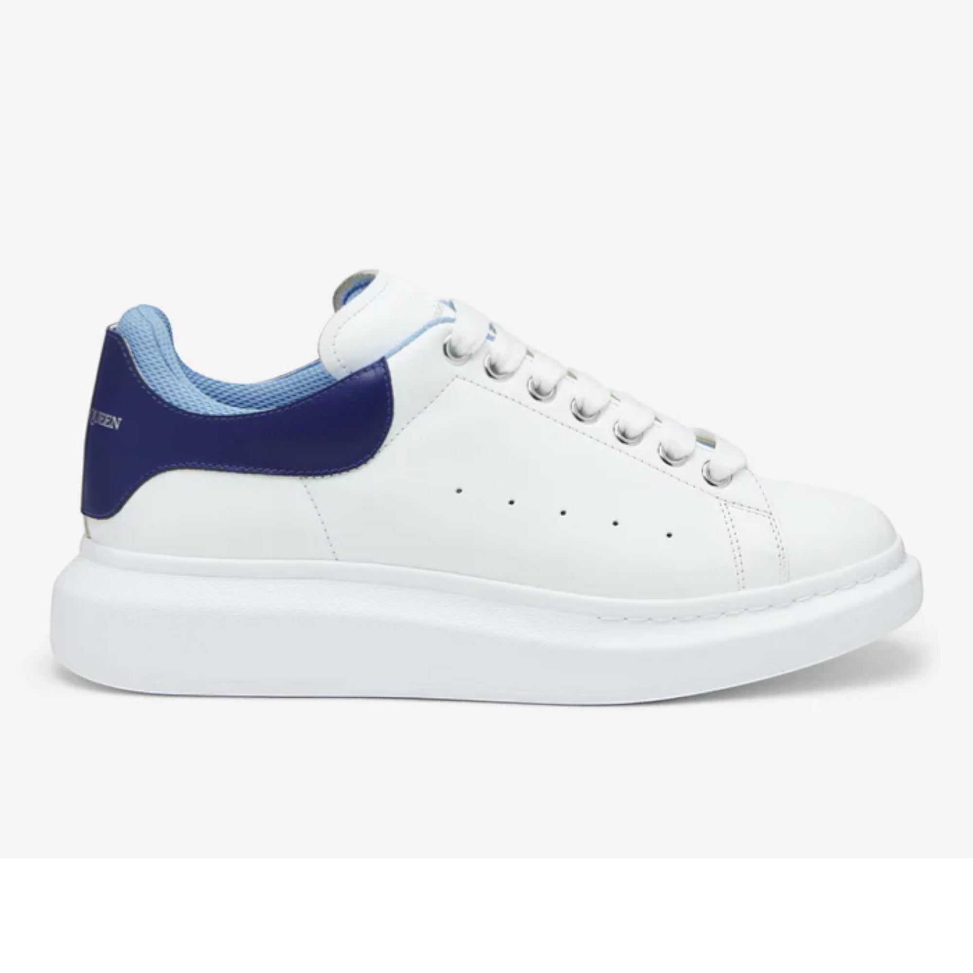 Alexander McQueen Oversized Sneaker in White Blue Light Blue