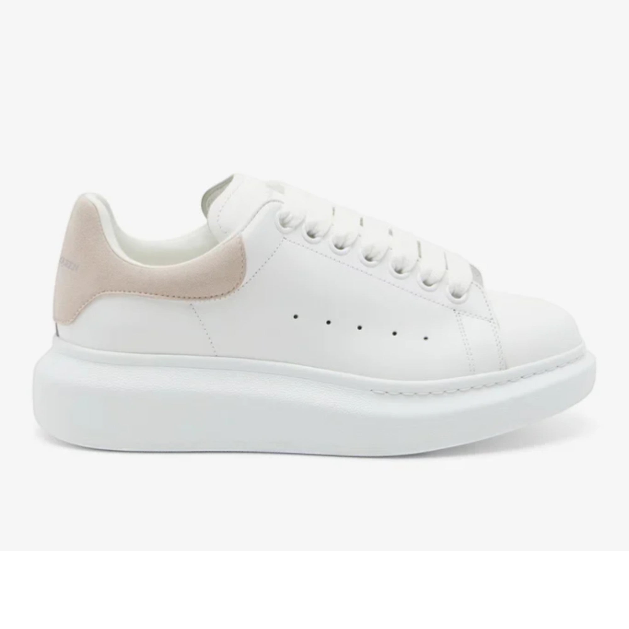 Alexander McQueen Oversized Sneaker in White & Patchouli Suede