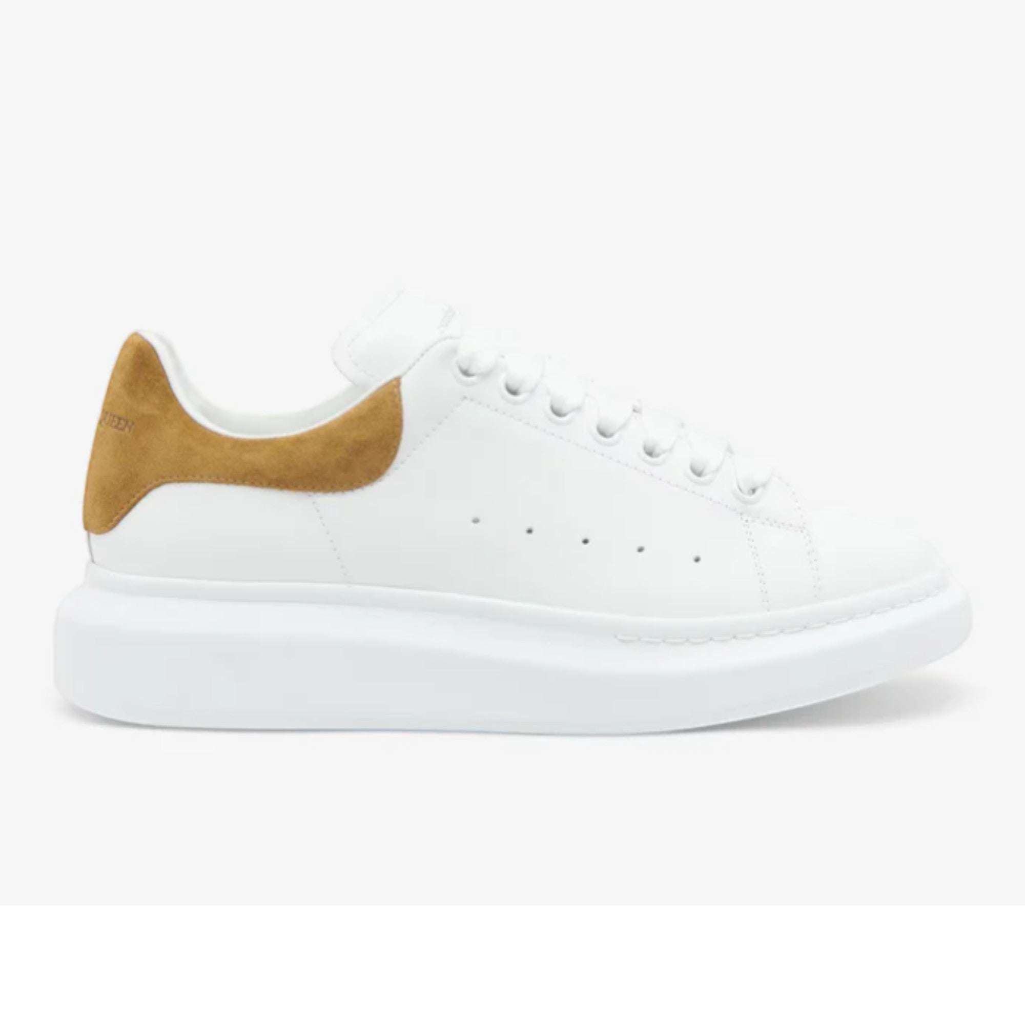 Alexander McQueen Oversized Sneaker in White & Tan