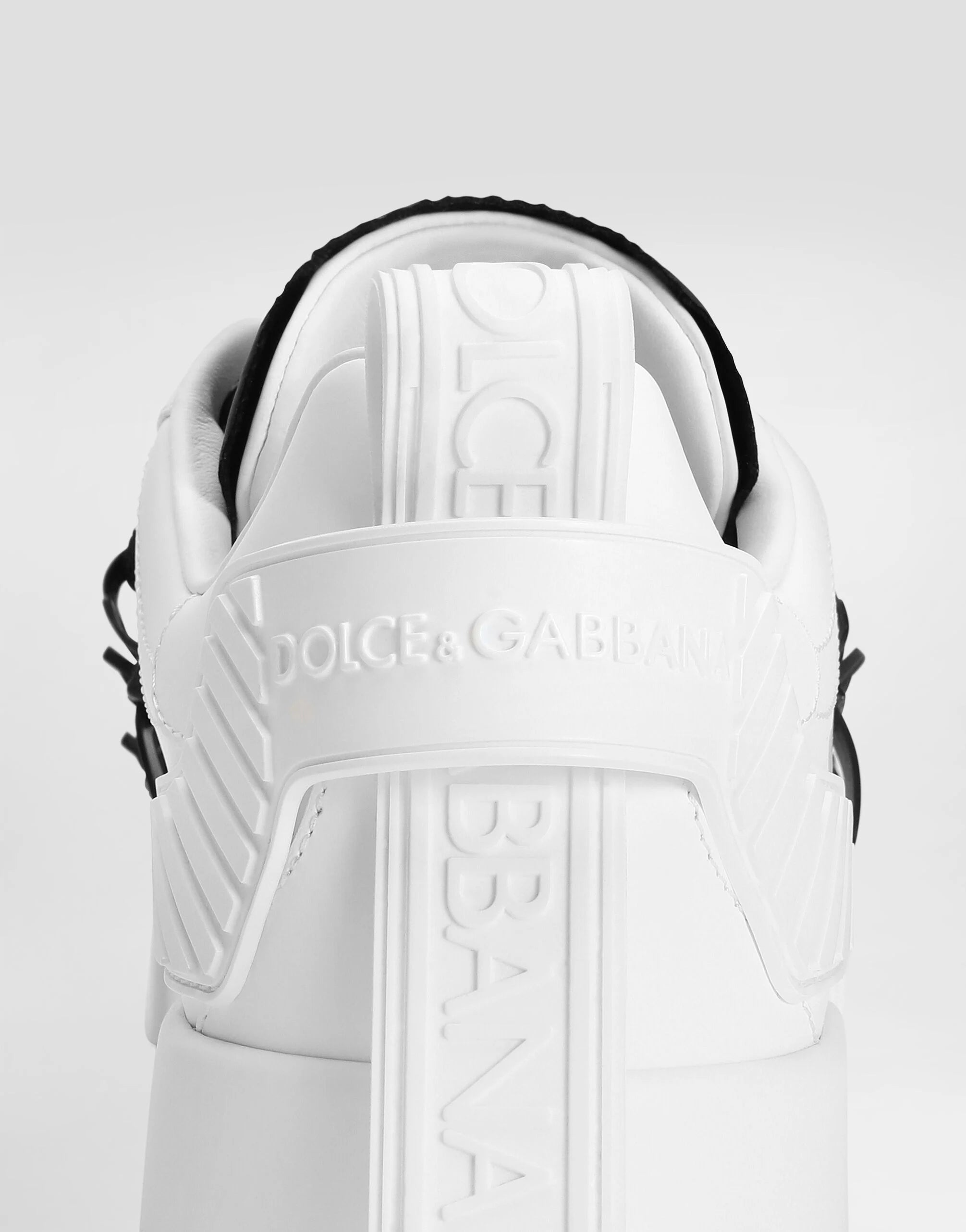 Portofino Sneakers in Calfskin and Patent Leather in White