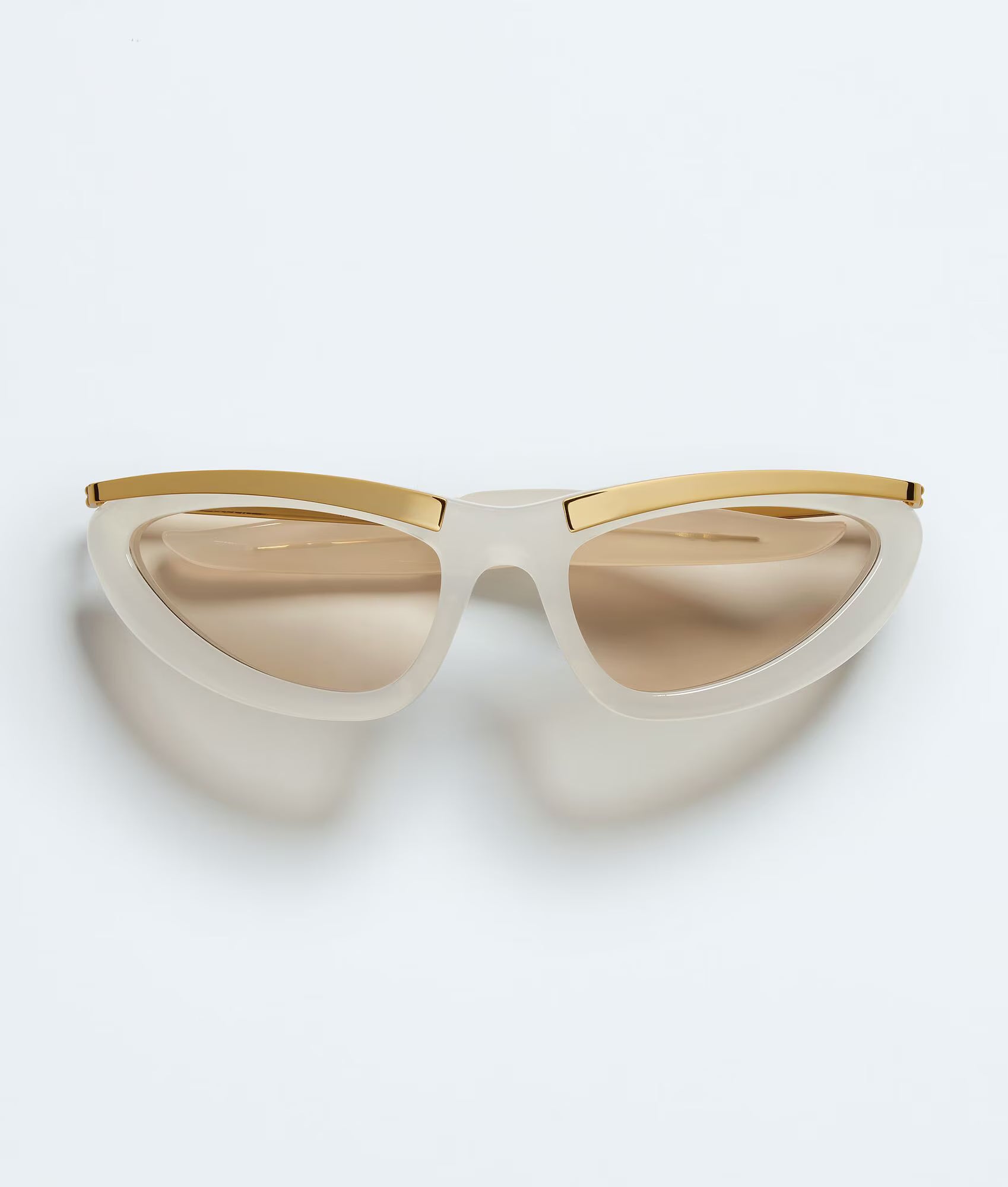 Prisma Cat Eye Sunglasses Ivory Brown