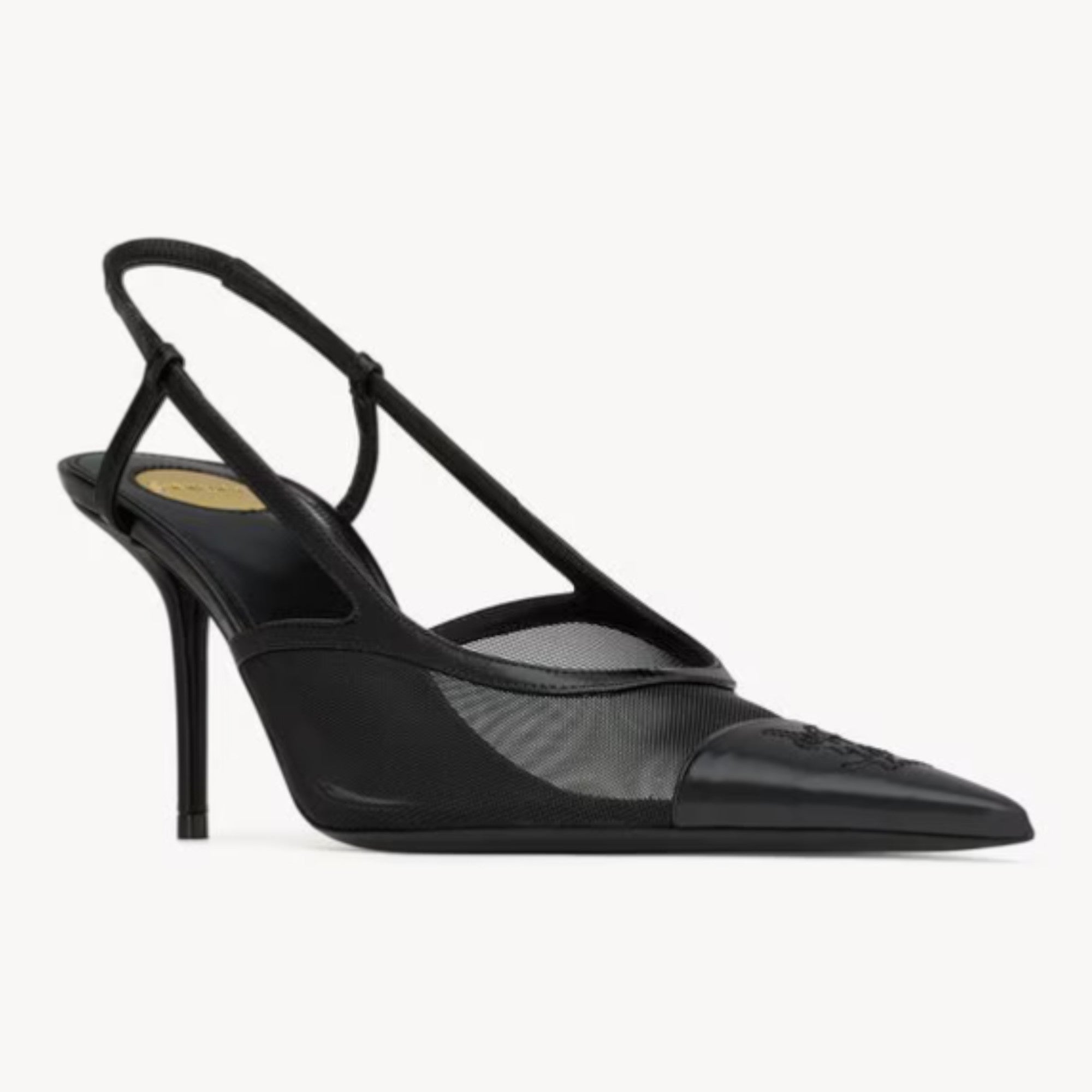 Renée Slingback Pumps Black Mesh