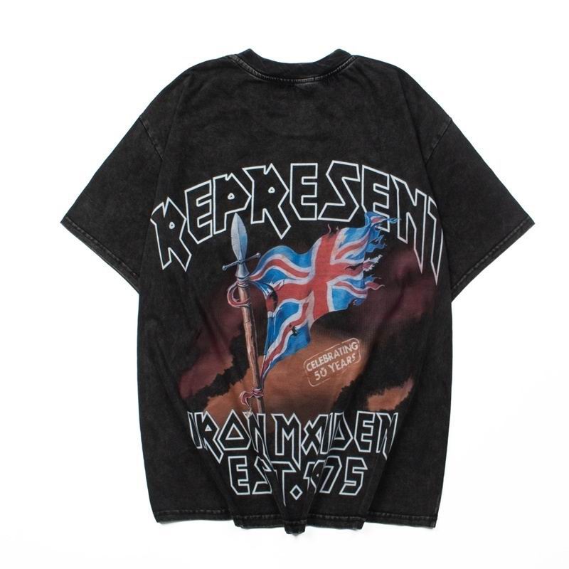 Iron Maiden Steed T-Shirt Stained Black