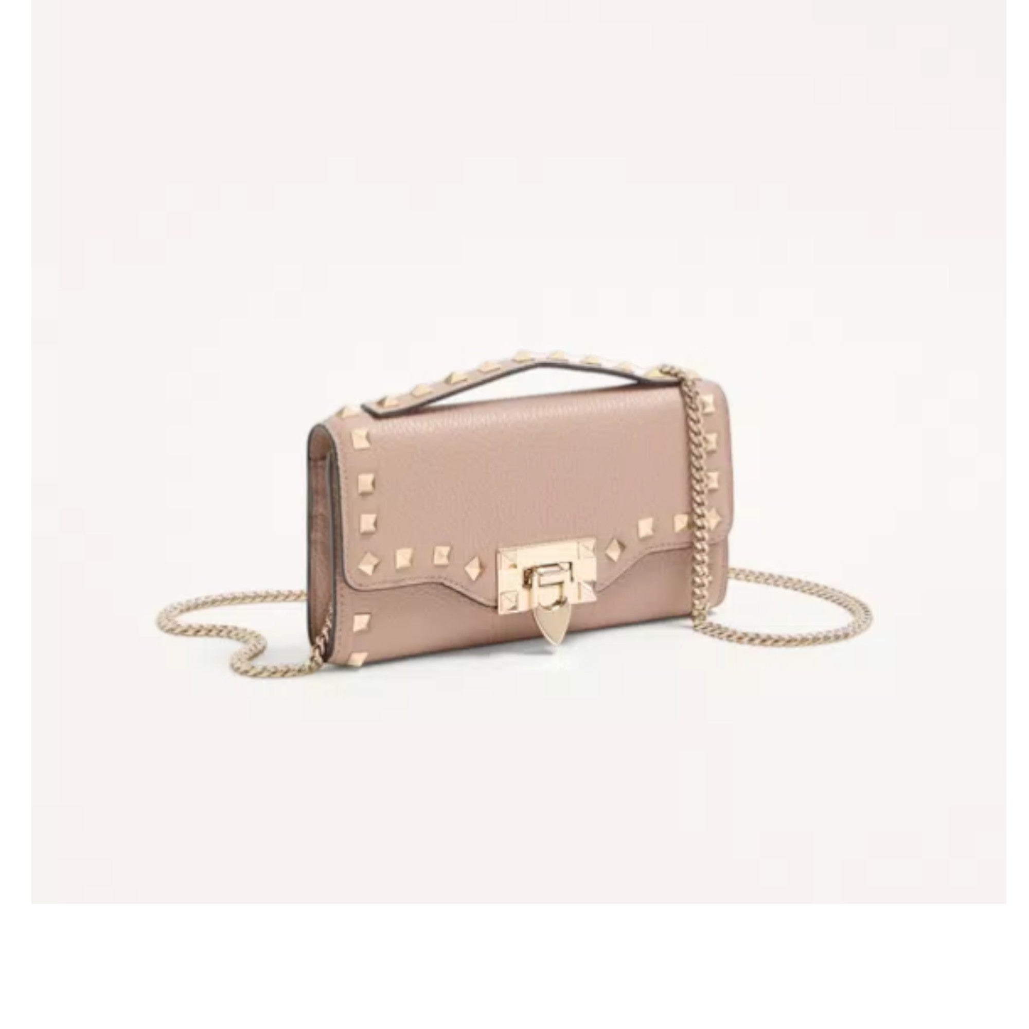 Rockstud Wallet With Chain Poudre