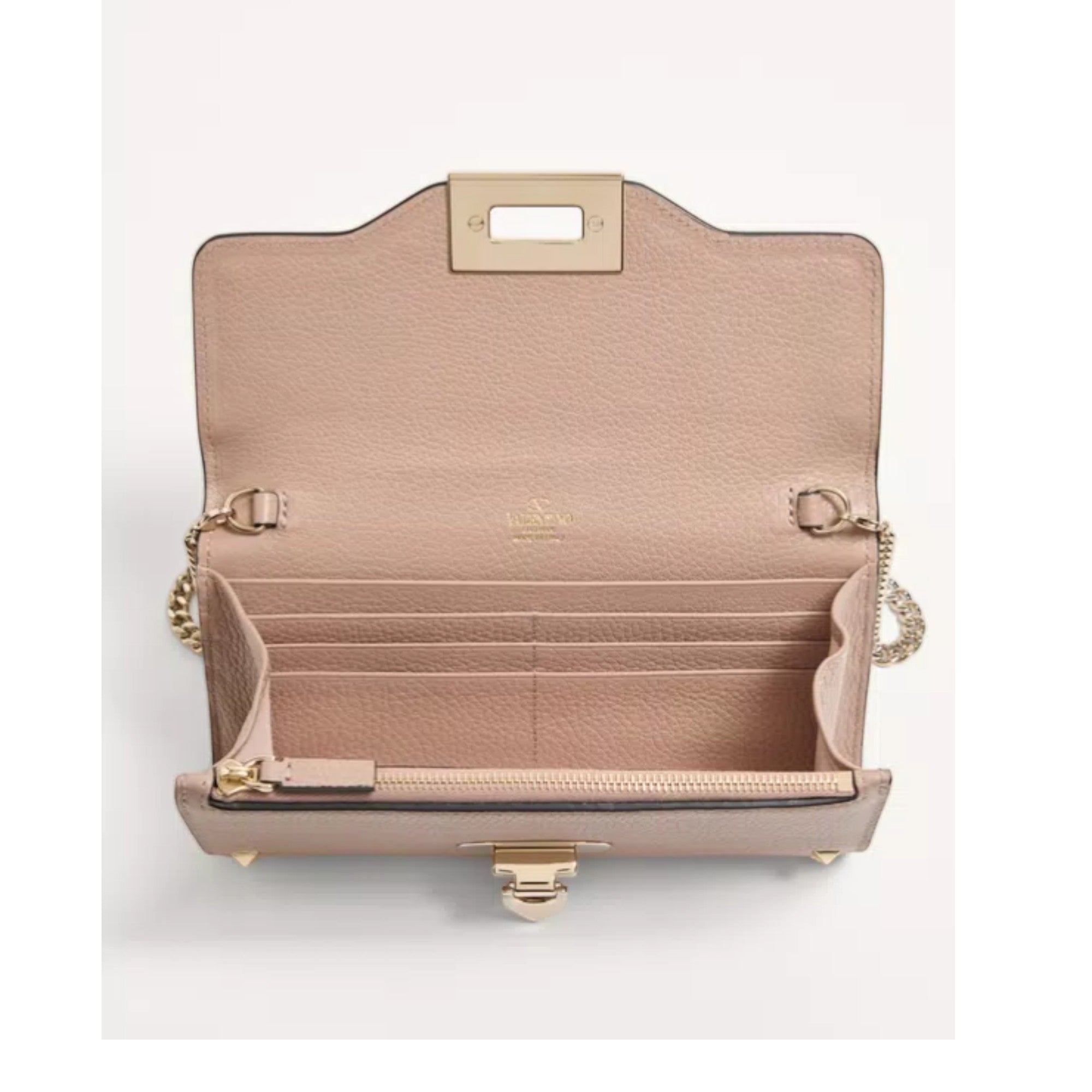 Rockstud Wallet With Chain Poudre