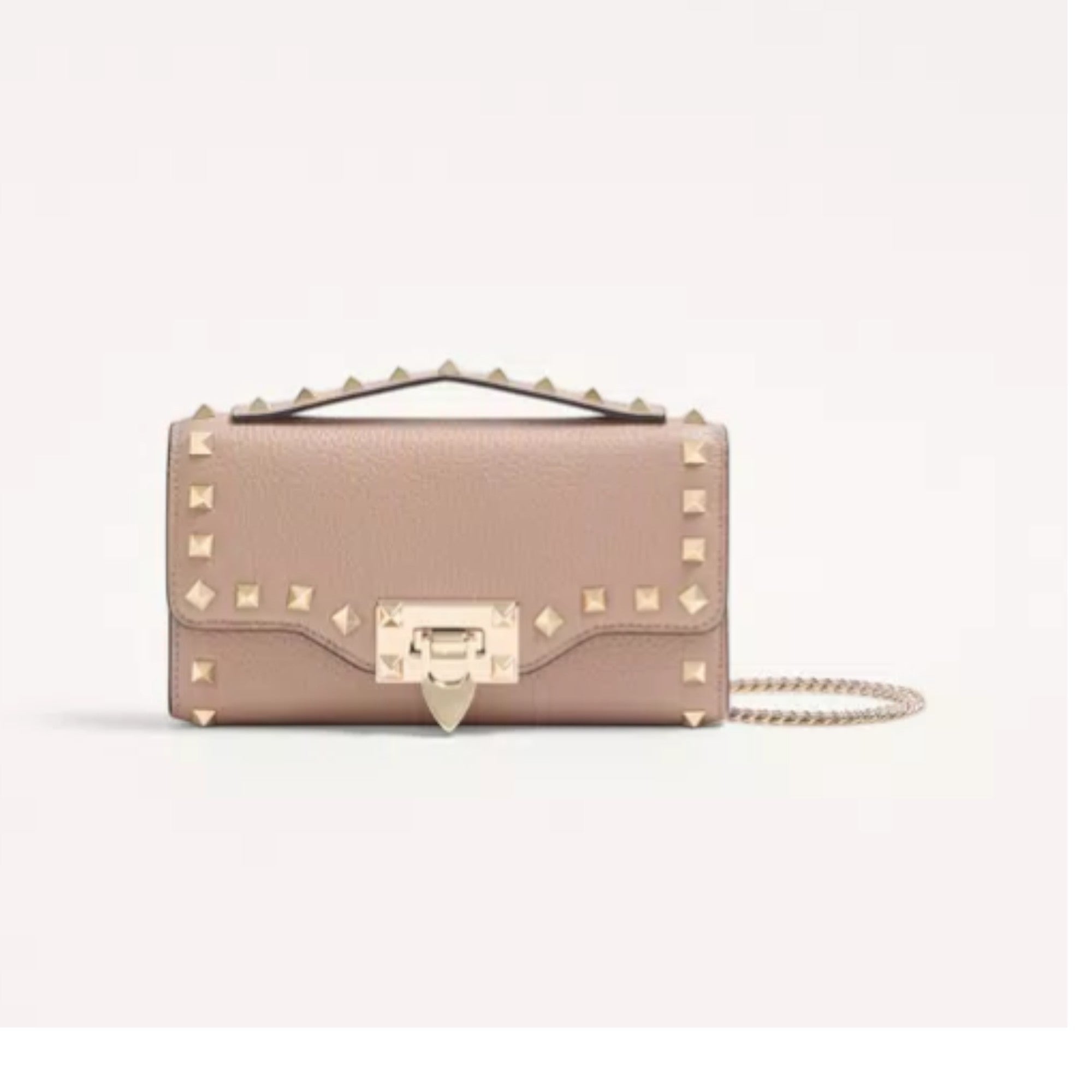 Rockstud Wallet With Chain Poudre