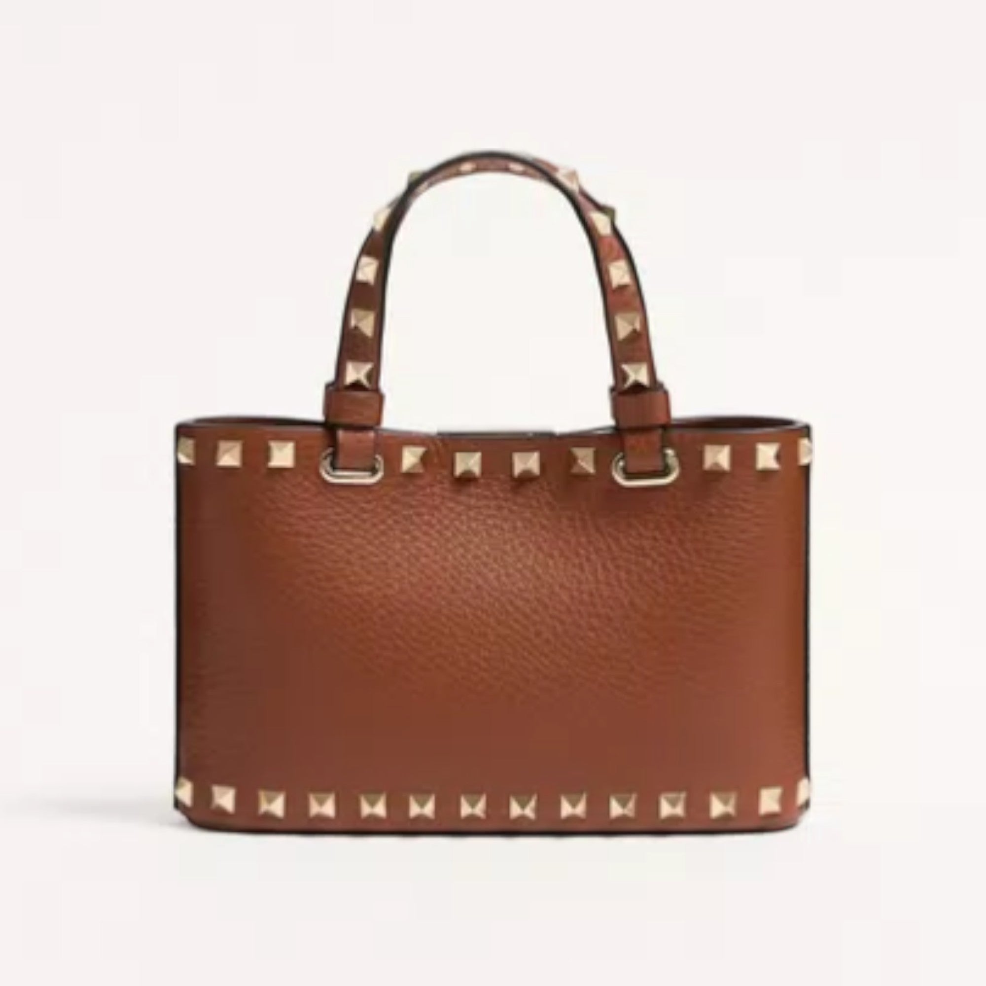 Rockstud Mini Shopping Bag Saddle Brown
