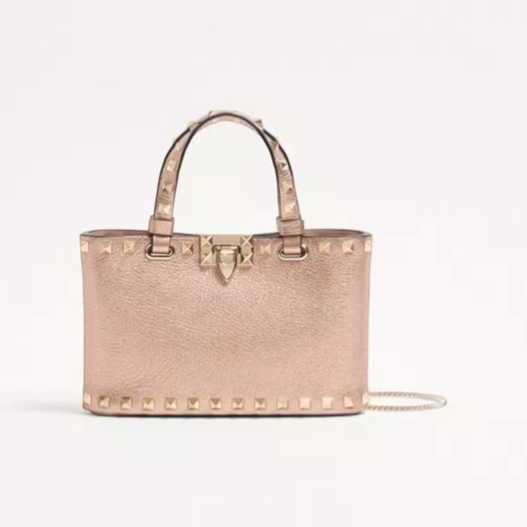 Rockstud Mini Shopping Bag Saddle Brown