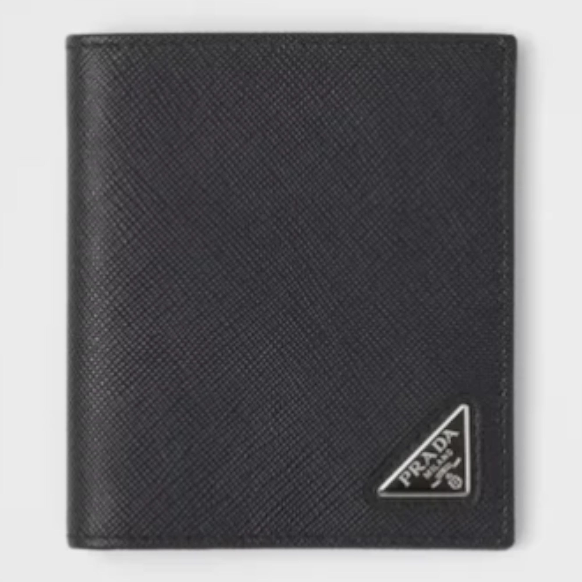 Large Saffiano Leather Wallet Black