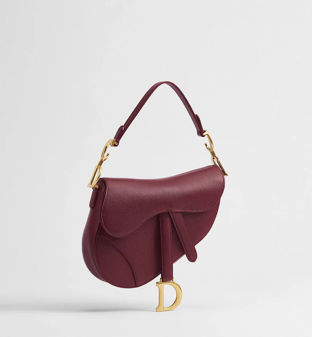 Dior Small Saddle Bag with Strap in Trench Grained Calfskin