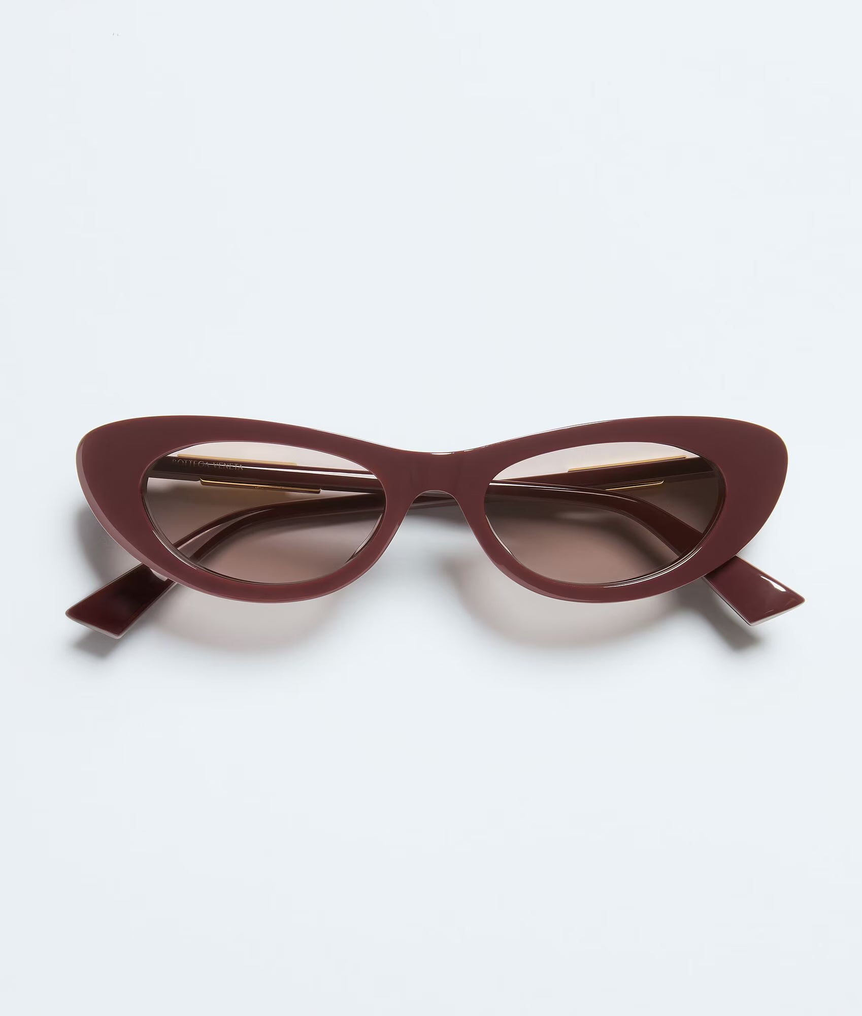 Snap Oval Sunglasses Burgundy Brown