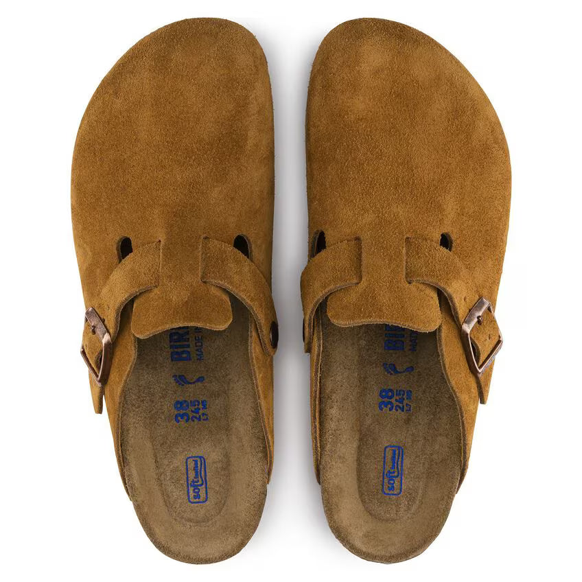 Birkenstock Boston Suede Leather Clog Mink