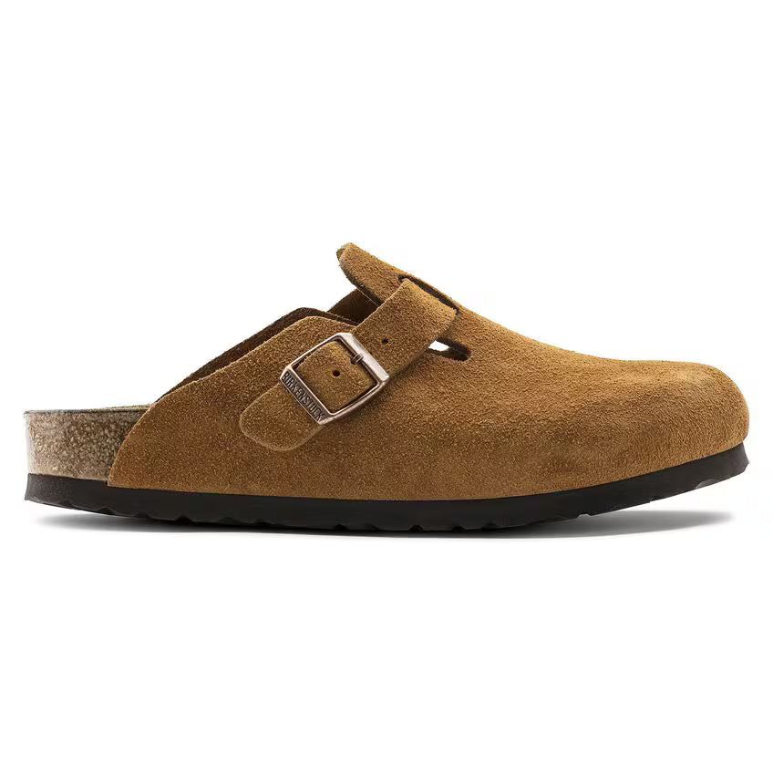 Birkenstock Boston Suede Leather Clog Mink