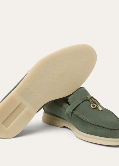 Loro Piana Summer Charms Walk Loafer Green Lagoon