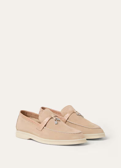 Loro Piana Summer Charms Walk Loafer Himalaya Rose