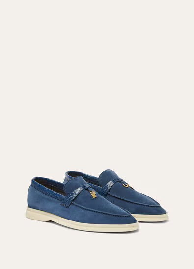 Loro Piana Summer Charms Walk Loafer Ocean Heart