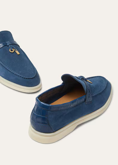 Loro Piana Summer Charms Walk Loafer Ocean Heart